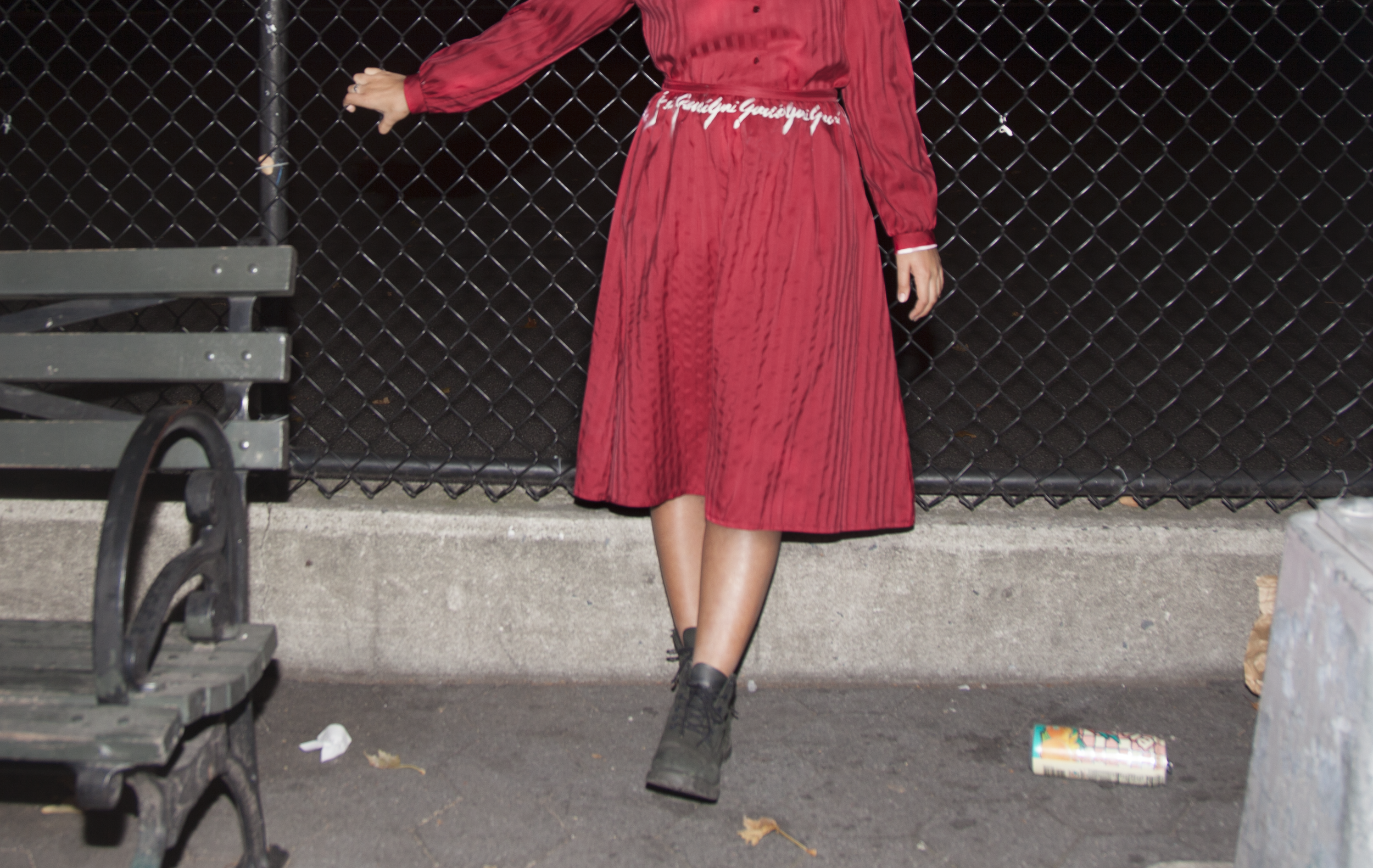  My original intention was to have this Beyonce look crouched on top of a cop car for a minimalist version of the original look. Unfortunately there were no cops in sight, and it was really fucking cold. So I thought, I'll photoshop her in. That was 