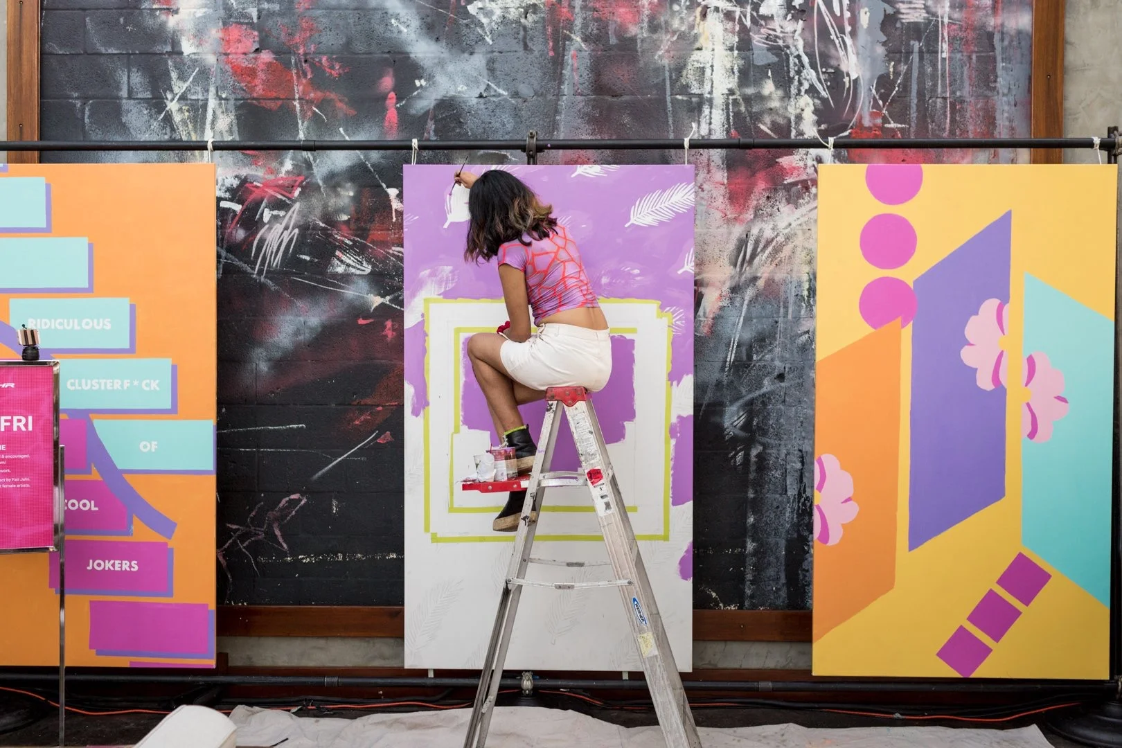 I LIVE PAINTED THREE PIECES AT THE FADER'S BOOM BASEL EVENT IN MIAMI 2017