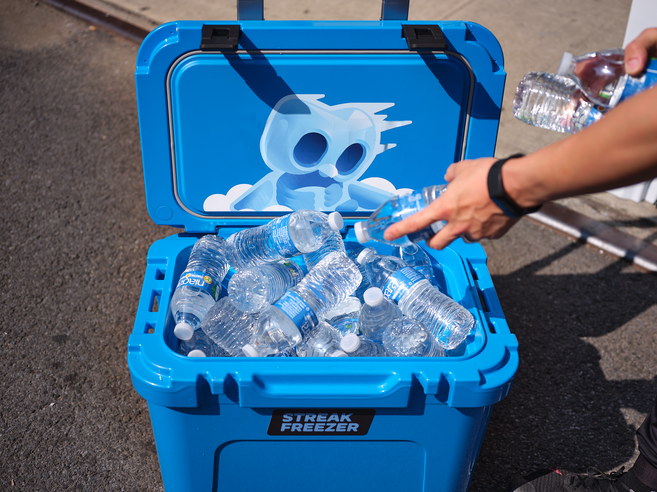 They distributed water out of a "Streak Freezer"– small details that our most avid fans would understand and photograph. 