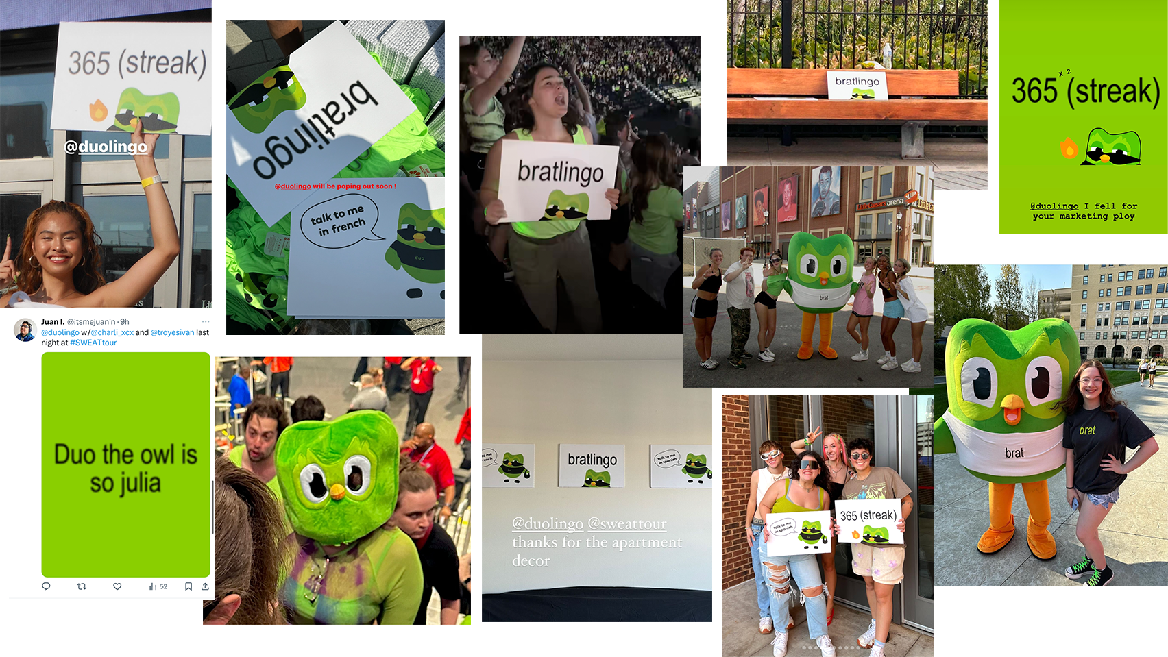 We also brought Duo to the line outside the venue before the show where we passed out Duo-inspired signs and merch that fans shared. We uploaded the print files online for fans to print their own!