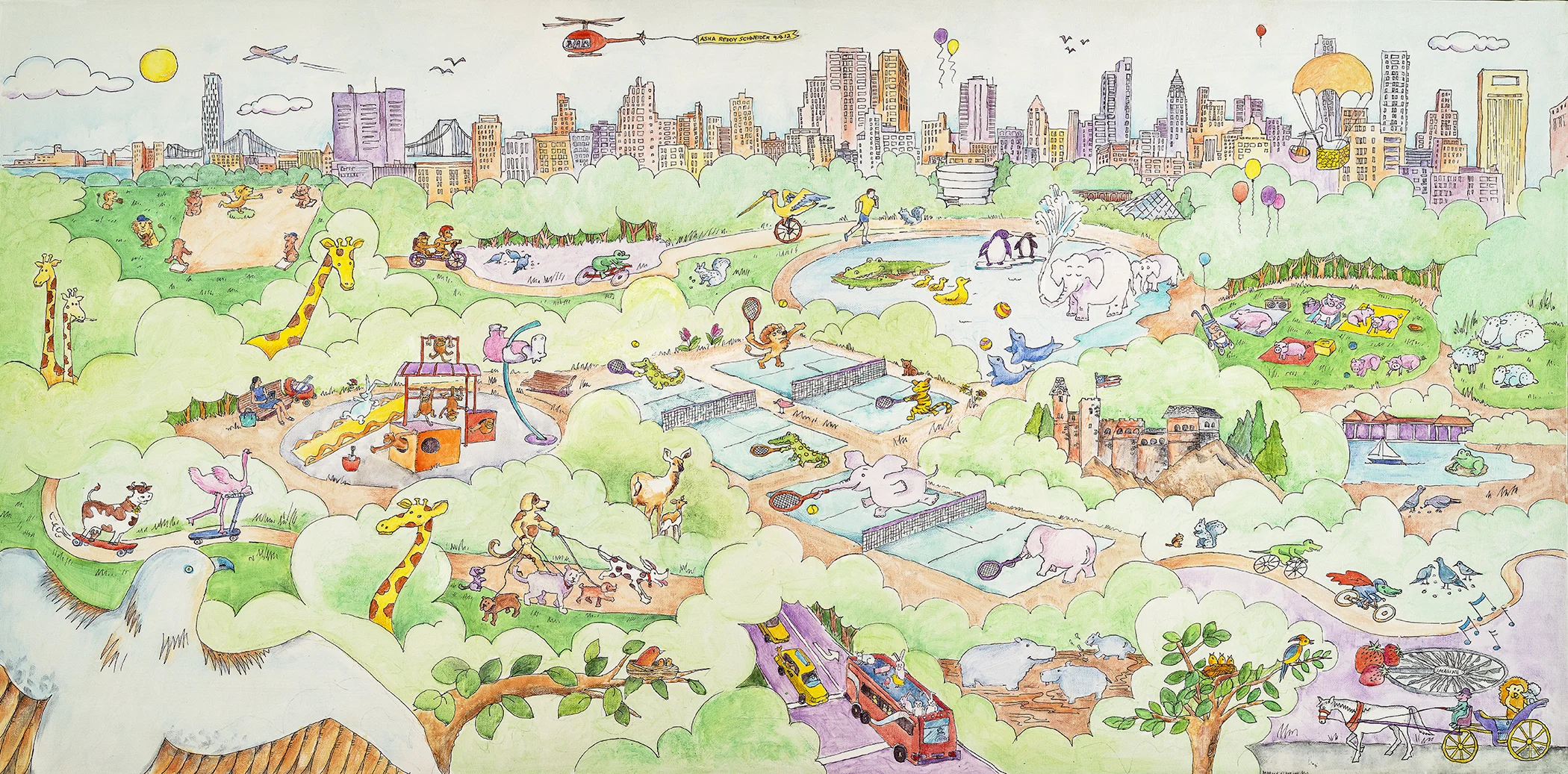 Central Park-Asha's painting