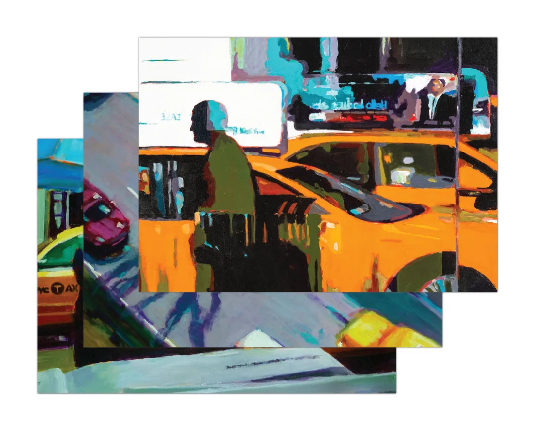 Set of 6 cards (3 unique Urban Themes designs)