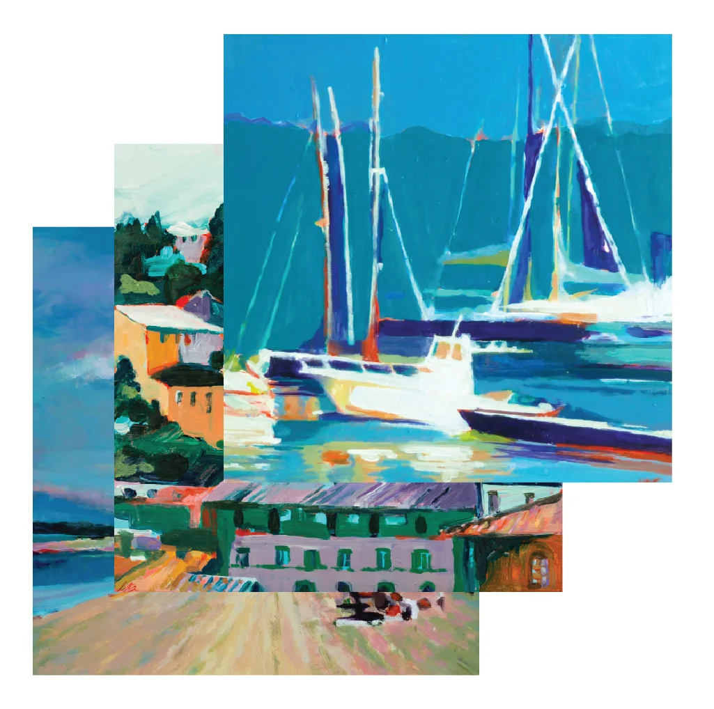 Set of 6 cards (3 unique Landscape designs)