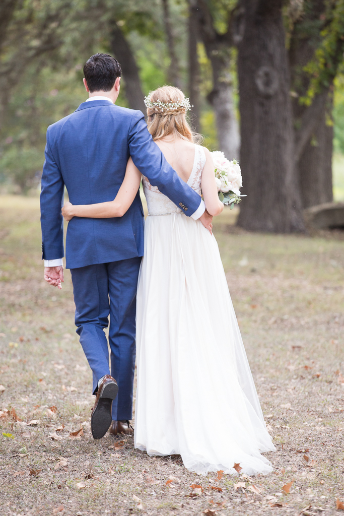 melbourne wedding photography - bride and groom walking away