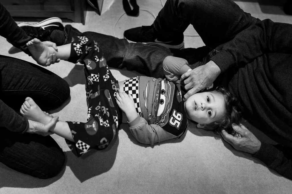 little boy on floor