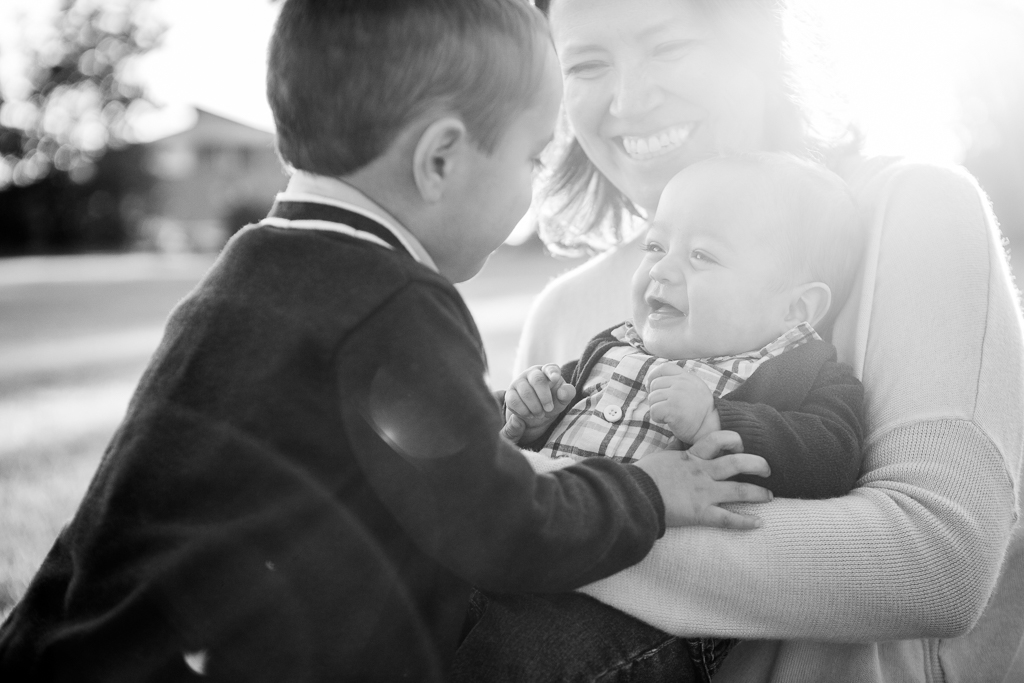 sibling boys with mum family photography