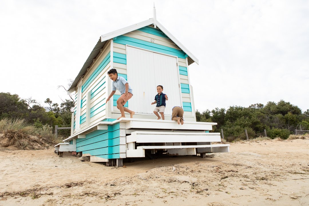 melbourne family photography with three boys