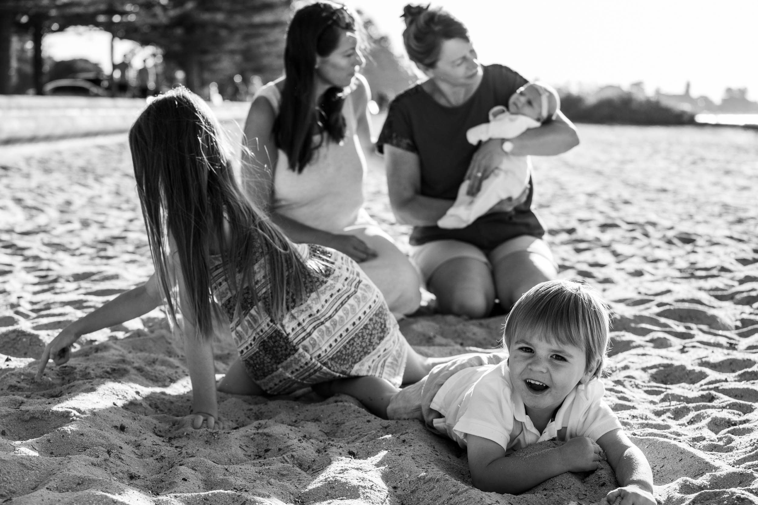 family beach photography unposed