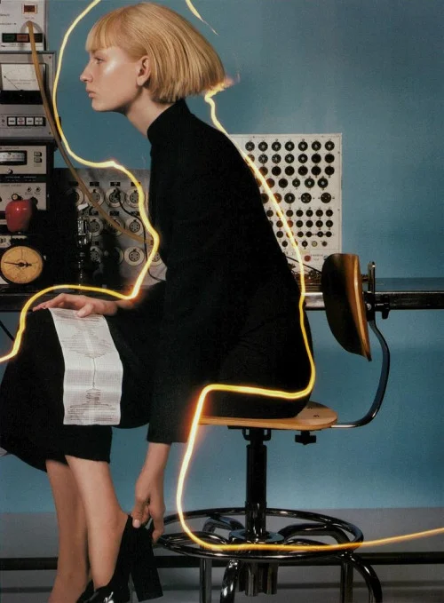 Vogue Italia , December 1997 , Photographer: Steven Meisel Model: Nicole Anderson