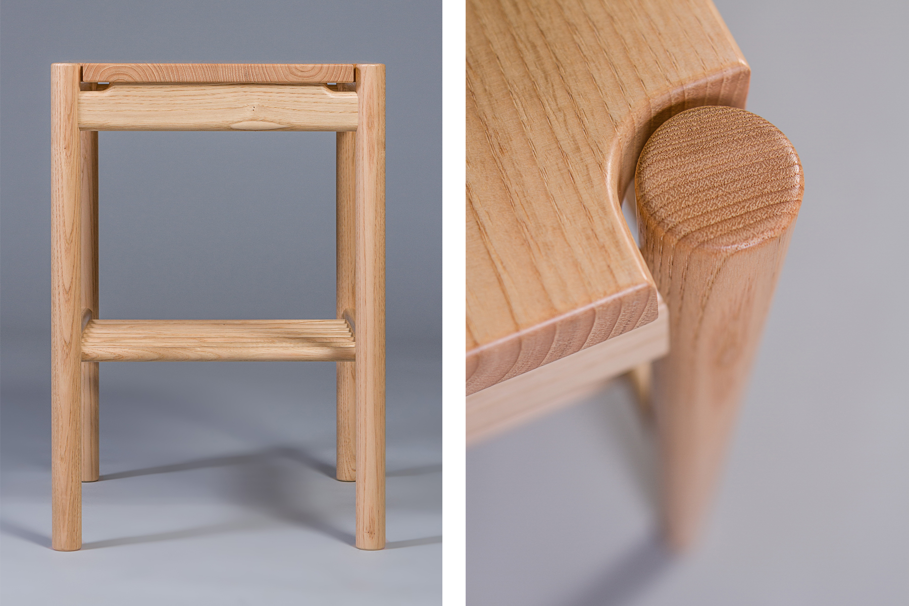cut out detail on sweet chestnut bed side night stand