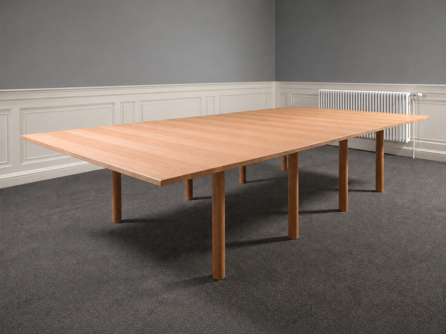 Oak boardroom table handmade bespoke