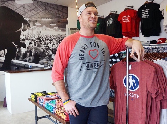 MATT OVERTON of the Jacksonville Jaguars wearing "Heart for the Hungry" raglan