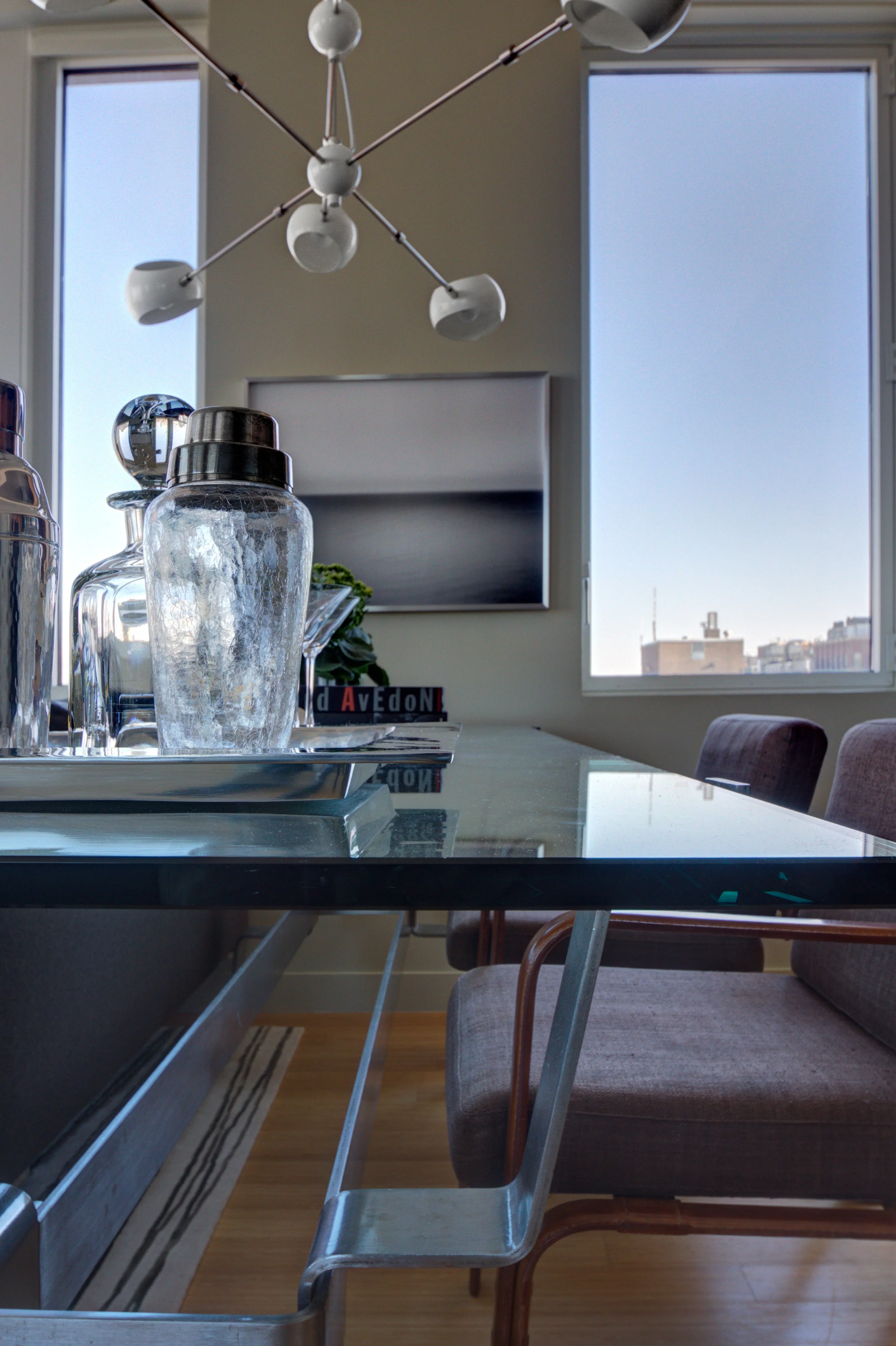 Custom Table designed by Michael Schoeller. Additional details specified by Michael Schoeller Interior Design. Interior design by Michael Schoeller and Joanna Darling.