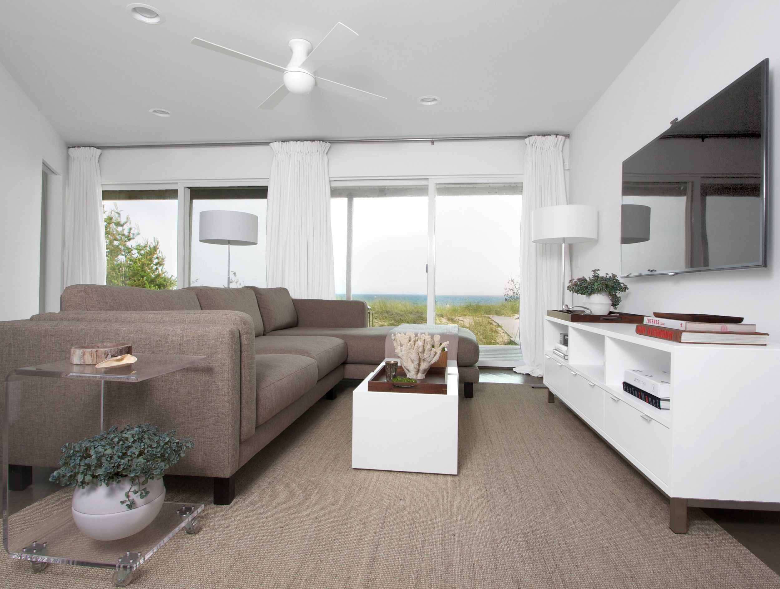 Schoeller + Darling Design - Amagansett Beach House - Lower Lounge