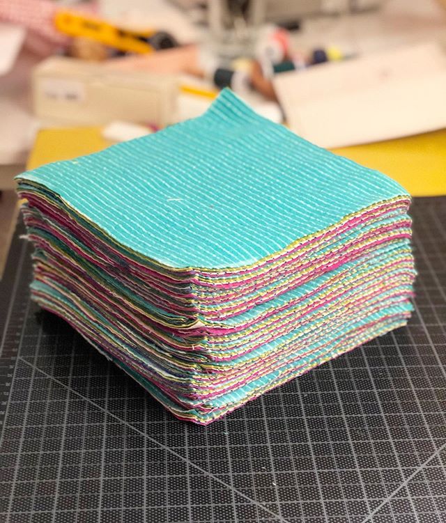Reusable napkins in the making! 🤩 #madebymadsdesigns #reusablenapkins #100percentcotton Have to finish them before the @horseshoemarket show on October 5-6th! 😂 2nd pic for more details about the show!