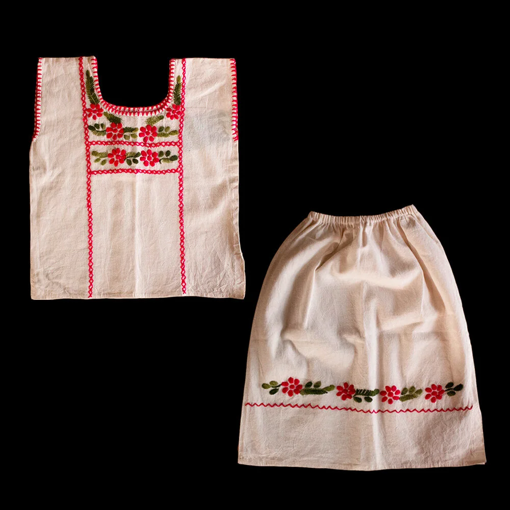 Juego de blusa y falda para bebe