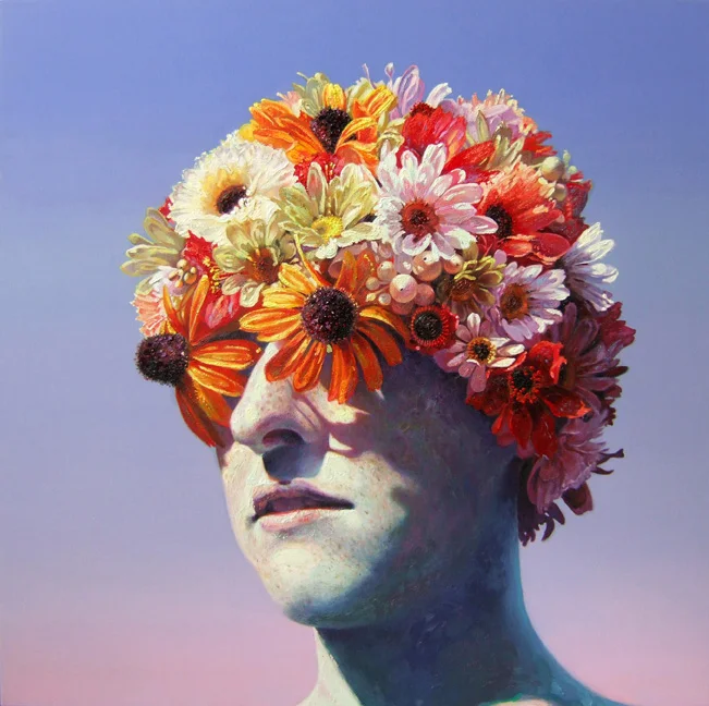  Flower Cap, 2010  48" x 48"  oil on linen   