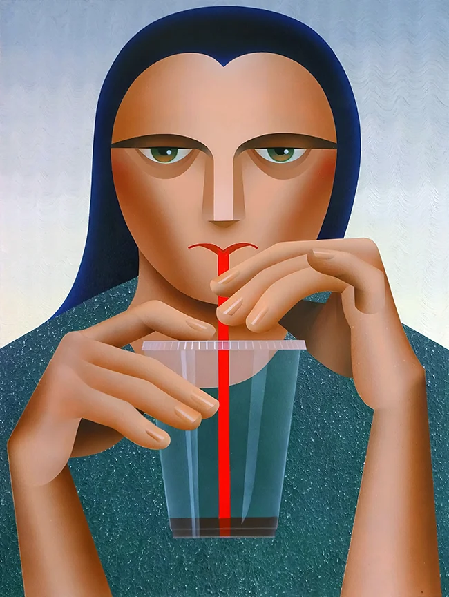  Cold Brew, 2018  40” x 30”  Acrylic and oil on panel   