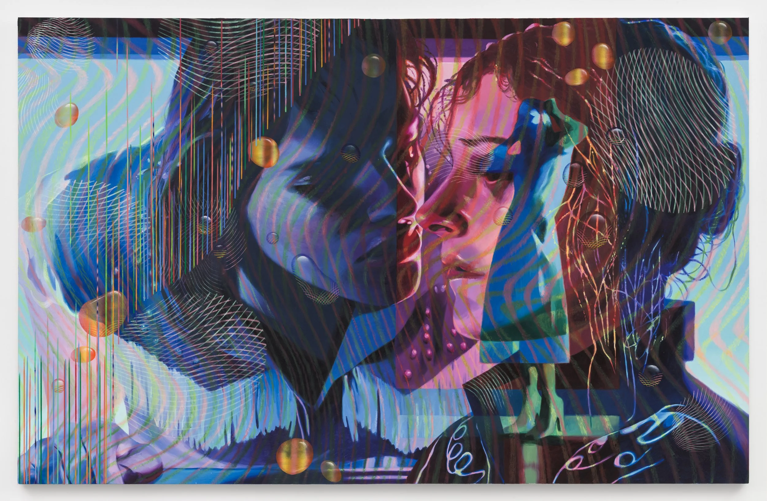  Tears on Screen, 2023  84” x 132”  oil and acrylic on canvas 