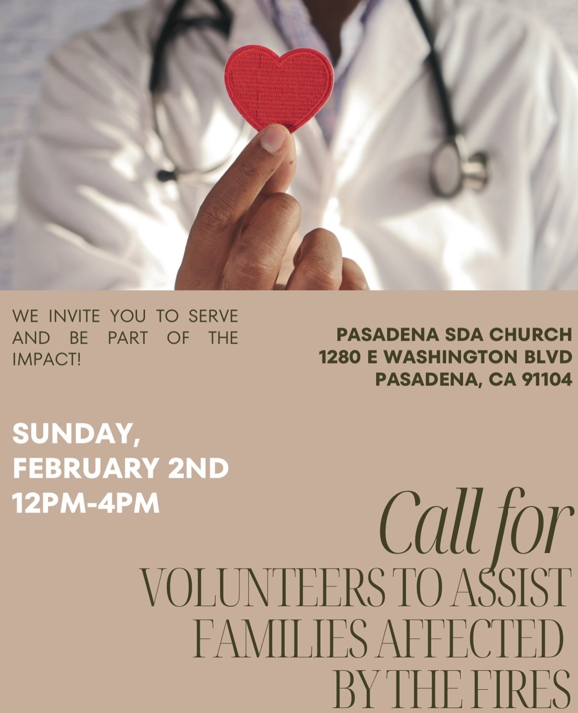 ALL VOLUNTEERS ARE REQUIRED TO SIGN UP. Please go to the top of our page and click the link &ldquo;SIGN UP&rdquo;.
Your help would be greatly appreciated!