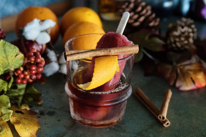 Caramel Bourbon & Sangria Plum Poptail