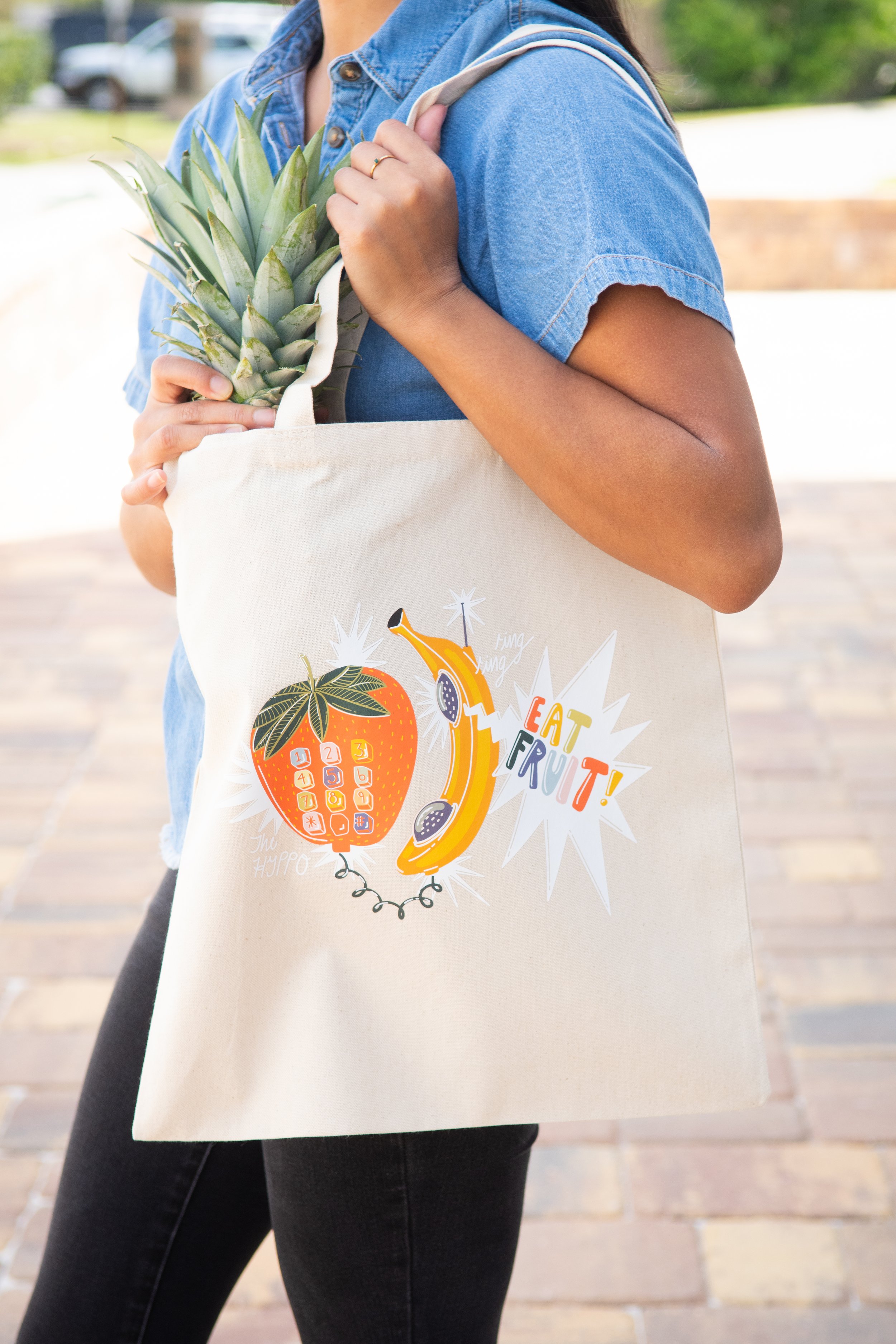 Banana Phone Canvas Tote Bag — The Hyppo Gourmet Ice Pops