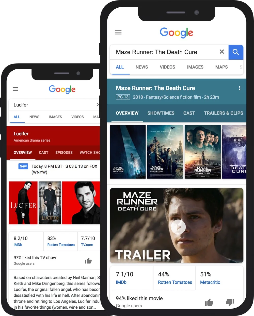 TV and Movies Search Result Page