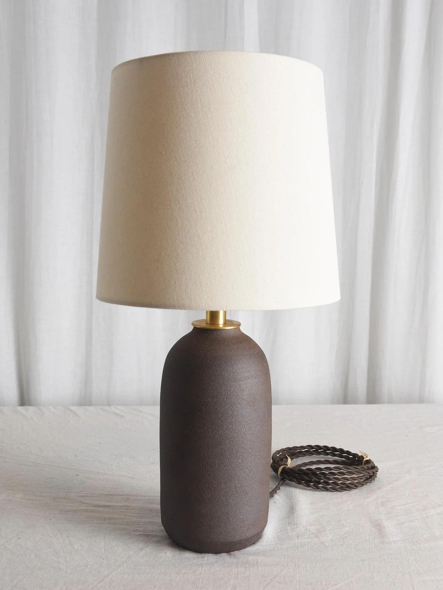 DARK RAW CLAY DOME LAMP