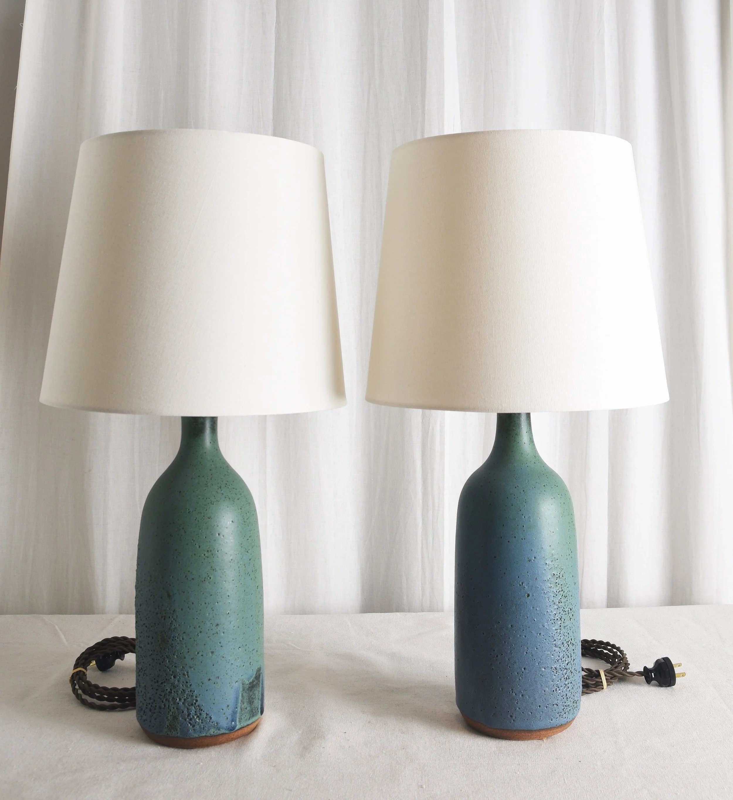 tall satin green blue lava bottle pair.jpg