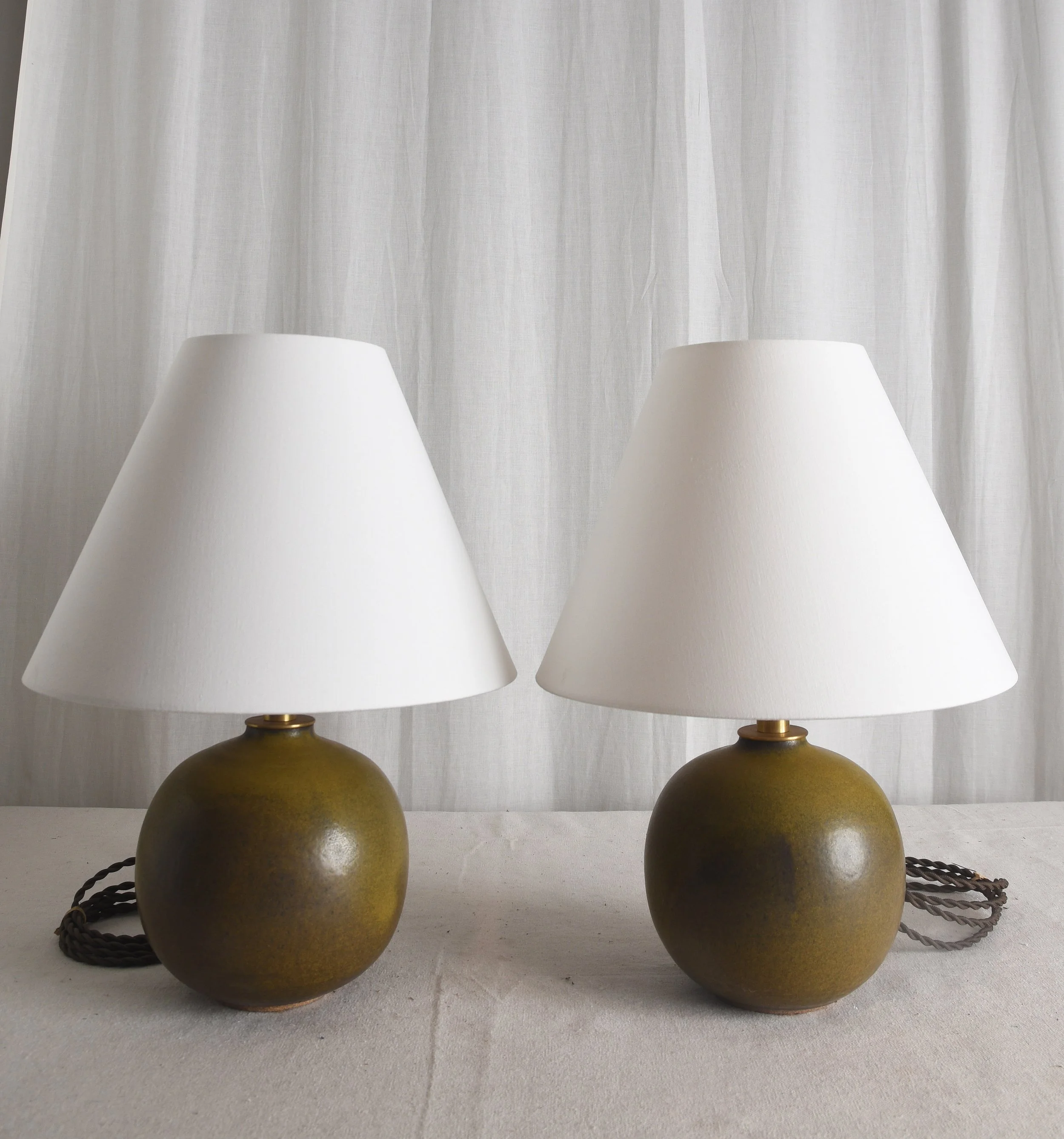 LICHEN OLIVE BRONZE ORBS