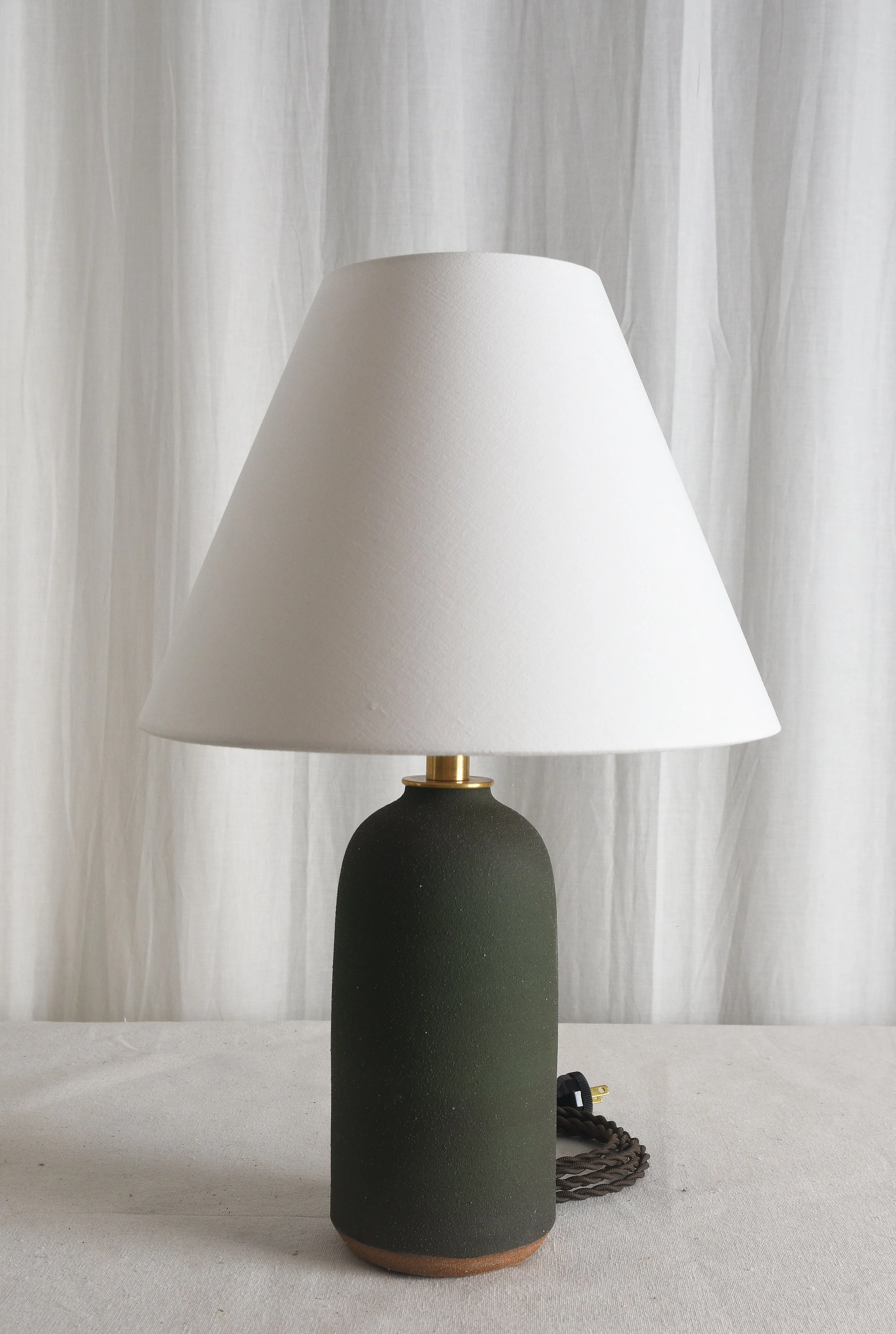 MATTE OLIVE DOME LAMP