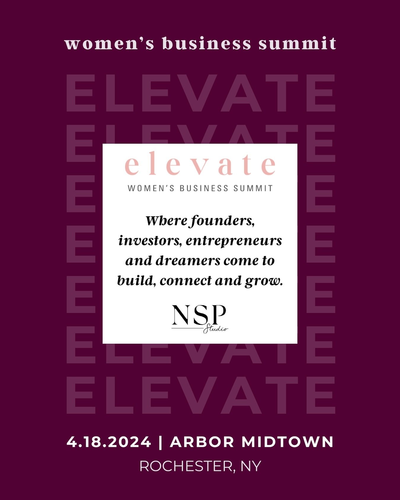 Don&rsquo;t miss your chance to get in on the event of the year for women in business right here in Rochester, NY &ndash; @elevatewomenssummit 🙌💥

We are less than two weeks out from this all-day event designed to bring female founders, investors a