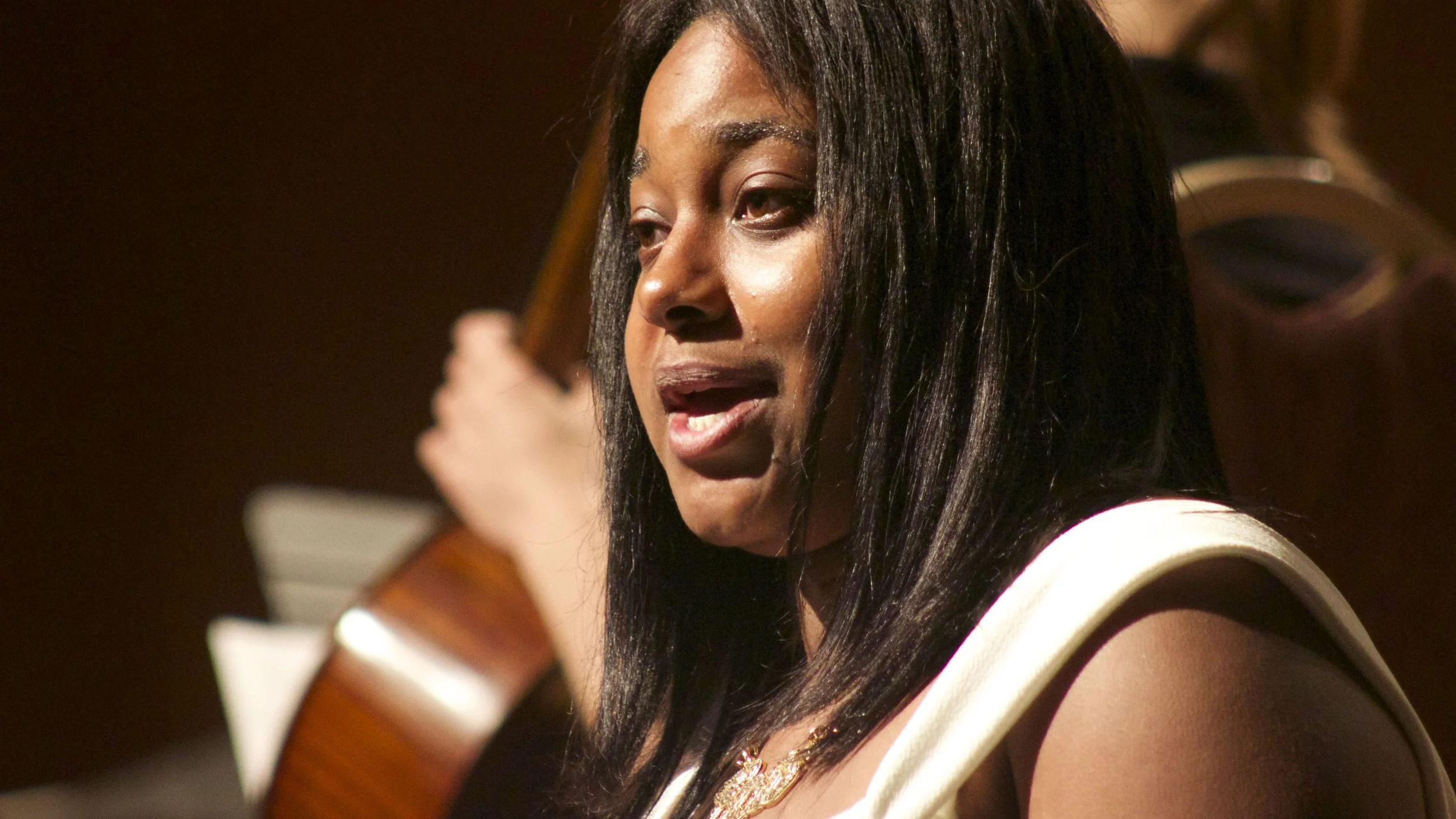 Erica Garner shares her thoughts with the audience