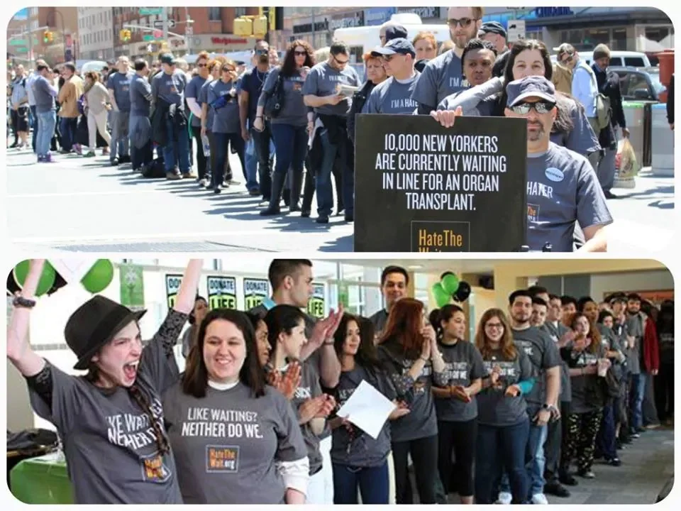 To amplify the message we organized flash mobs that formed Wait Lines.