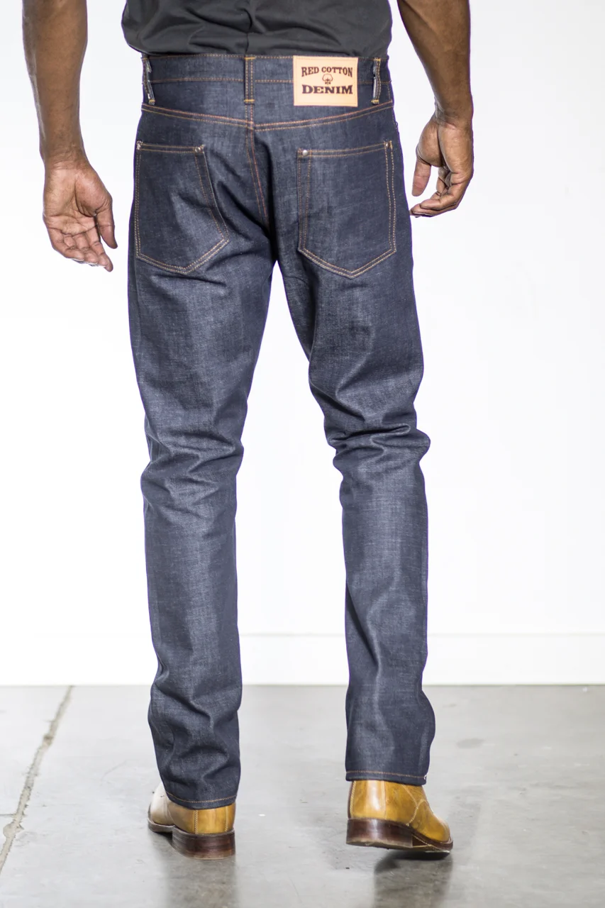 red cotton denim closed
