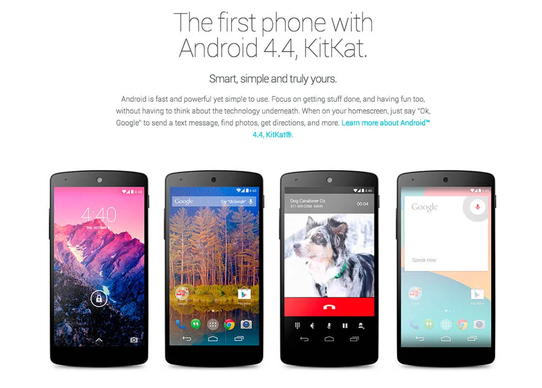  Product photography of the Google Nexus 5 Smartphone. 