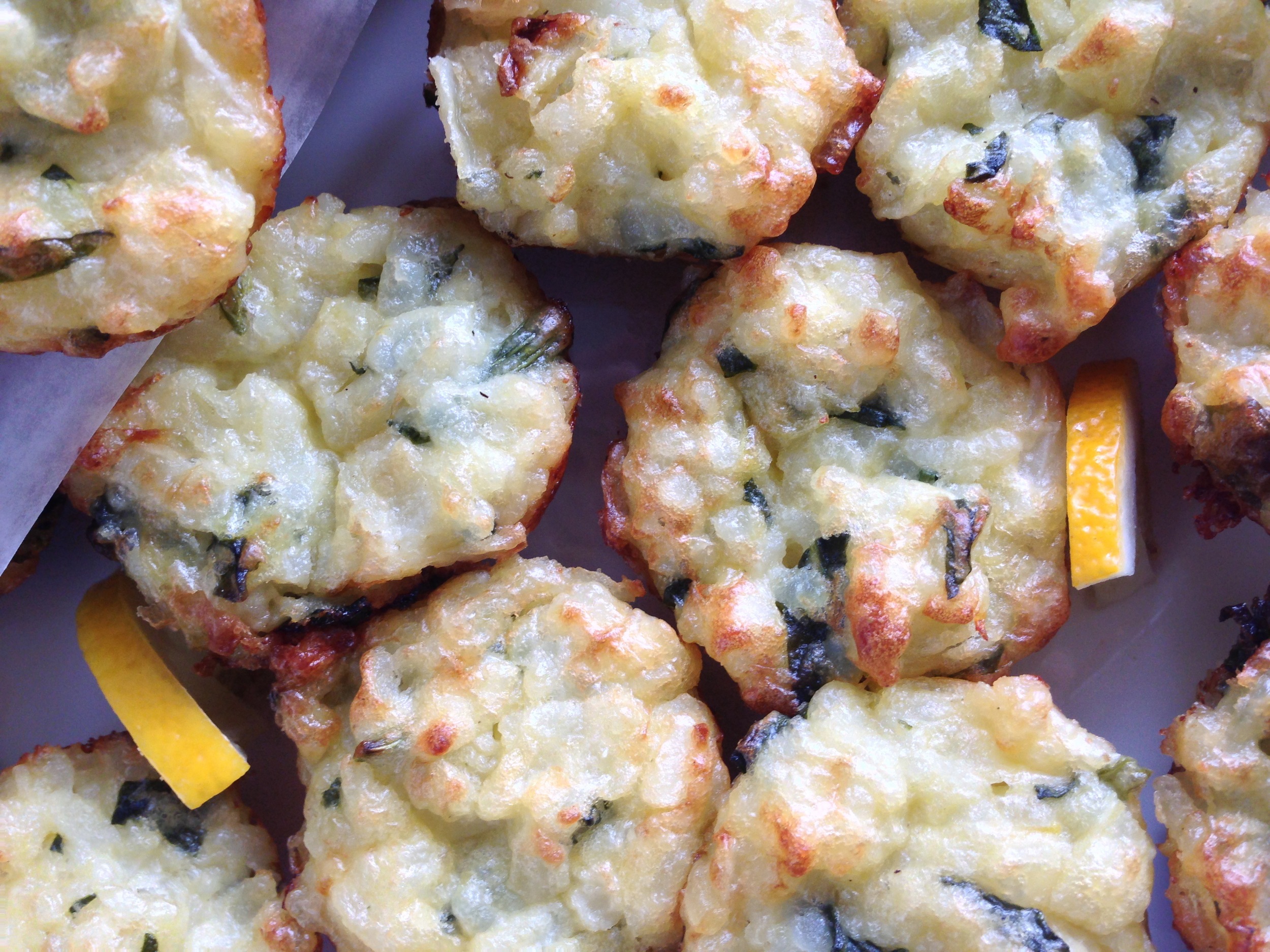  Spinach &amp; lemon risotto cakes &nbsp;| &nbsp;Catering by Gipps St Deli 