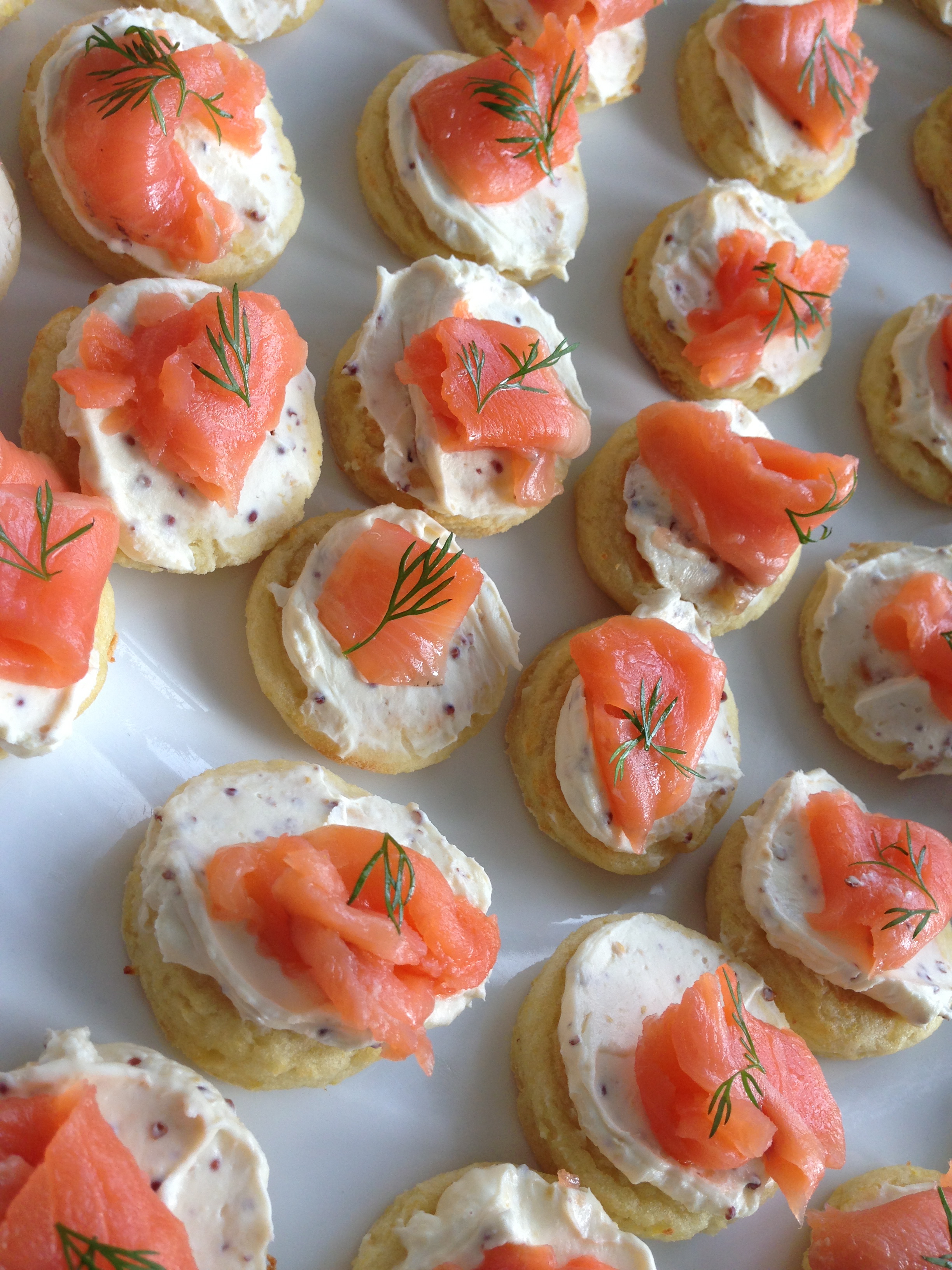 Smoked Salmon on Potato blinis