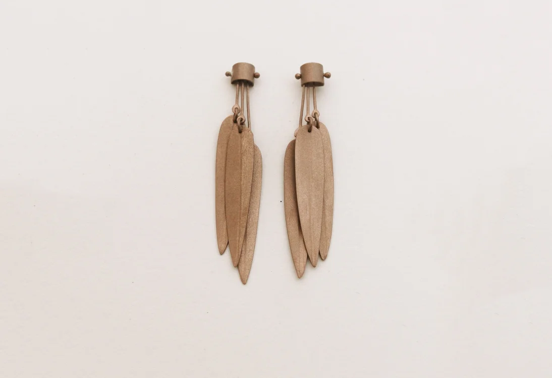 Leaf Fringe Earrings, 2013