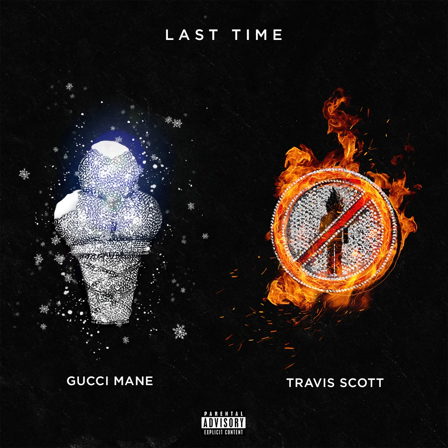 Gucci Mane and Travis Scott - Last Time single art