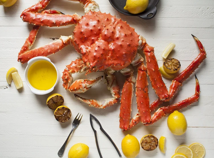King crab spread, Orange County restaurant photographer