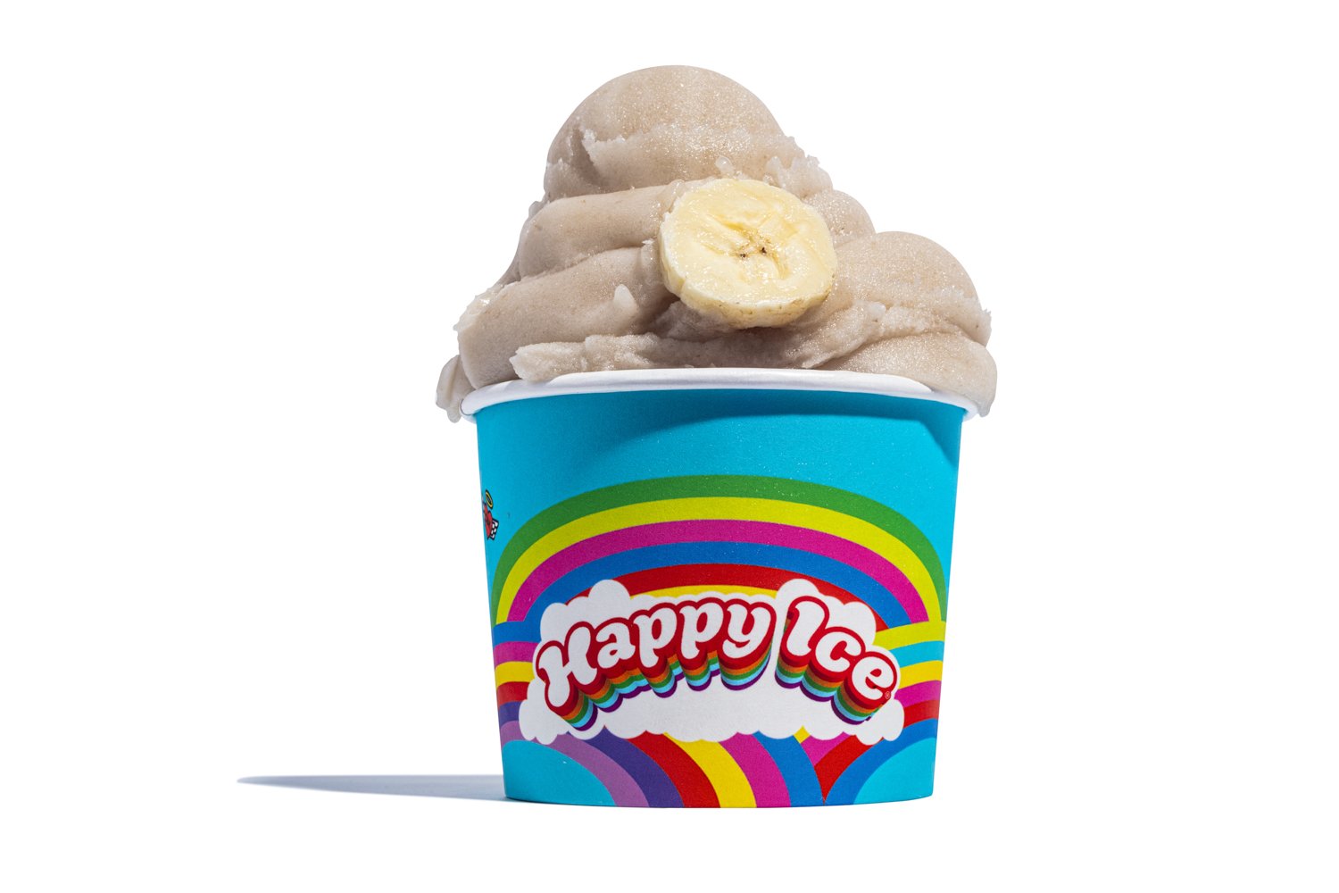 Ice cream cup on a white background, product photography for ecommerce and online ordering