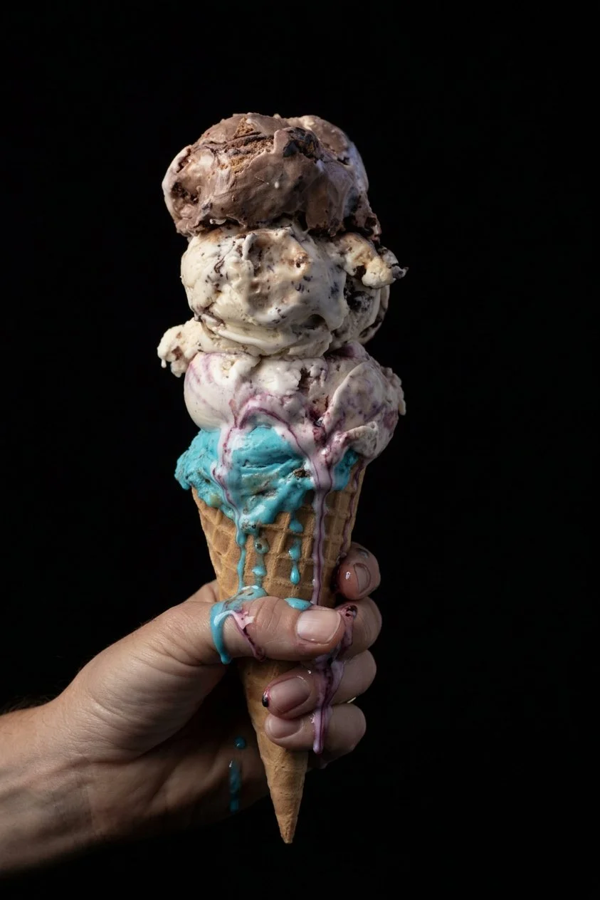 Ice Cream lifestyle shot for Baked Bear. San Diego food photography 