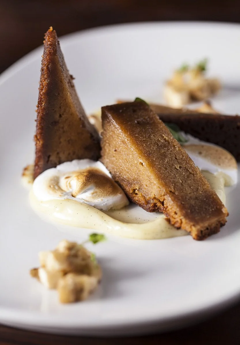 Plated restaurant dessert - Orange County food photographer and stylist 