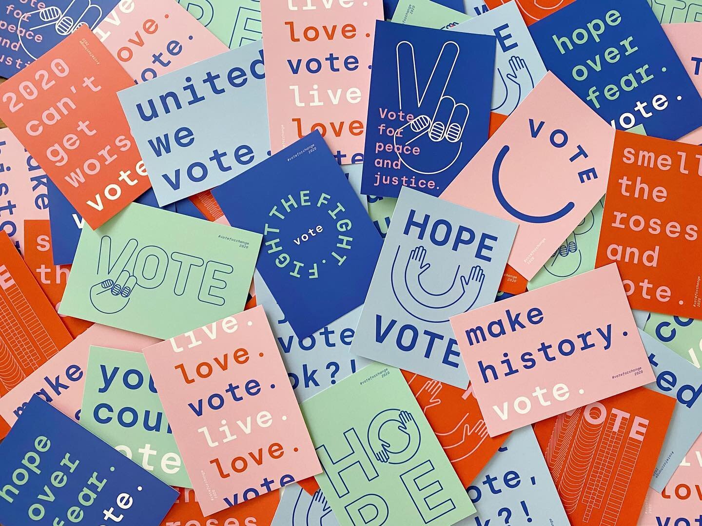 Created these to get the word out. Register to vote! I&rsquo;ll be sending these, posting them, and handing them out. Let&rsquo;s do this friends, only 2 months until the election. #voteforchange #vote2020 #getoutthevote #hope #yourvotematters #plany
