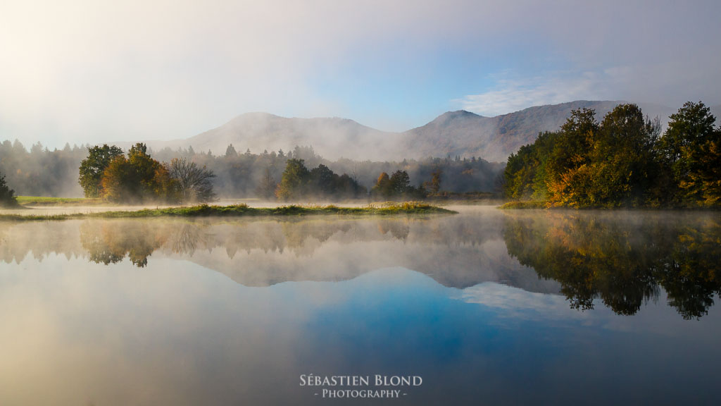 The intermittent lakes of Radensko Polje on a Fall morning. Incredibly, these appear and disappear overnight due to the Karstic grounds