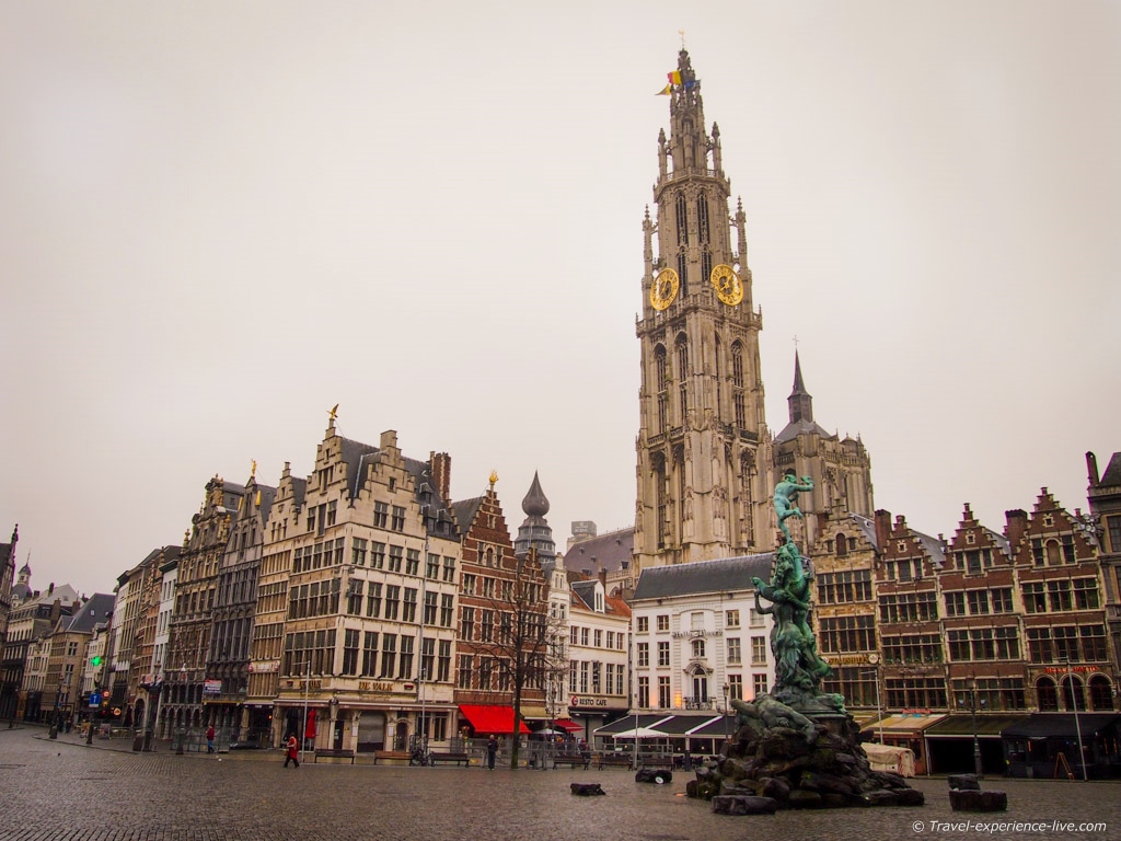 The town square of Antwerp.