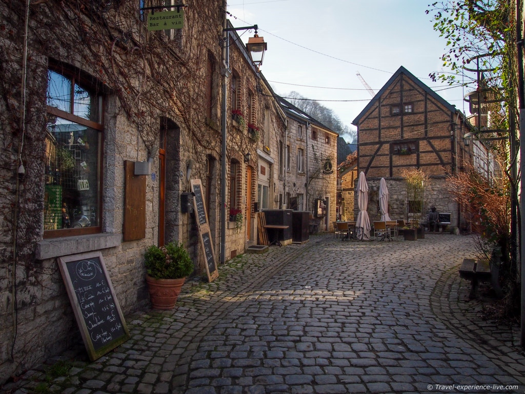 One of Durbuy's numerous cobbled streets.