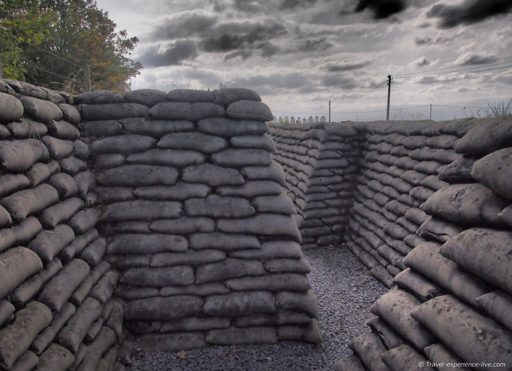 The Trench of Death, near Ypres, used to be one of the most dangerous trenches during WWI.