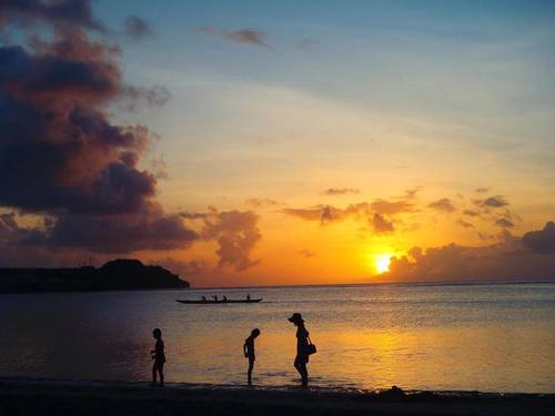 Sunset at Tumon Bay in Guam by Mackenna Guest
